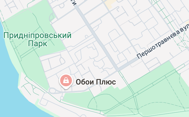 Карта магазину шпалер у Кременчуці